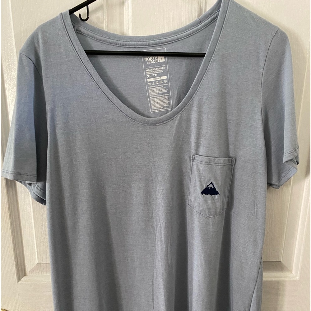 The North Face, womens slim fit, size XL, baby blue